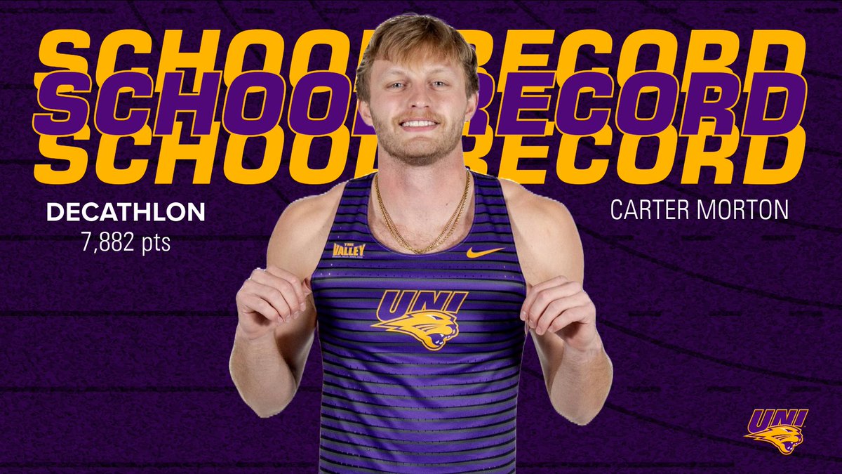 DOING HIS THING AT DRAKE!!! 😤 

Carter Morton (unattached) sets a new UNI record in with a second-place finish in the decathlon and 7,882 points!

#EverLoyal #1UNI #BlueOvalAttitude