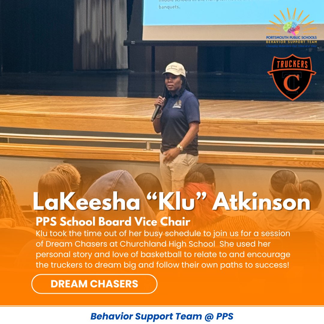 JJones_PPS's tweet image. 🖤🧡 Another amazing session!! Not only did @withoutaklu relate to and encourage the CHS Truckers but she personally connected students to resources!! Thank you for sharing your story with us today!! @PortsVASchools @ebracyPPS