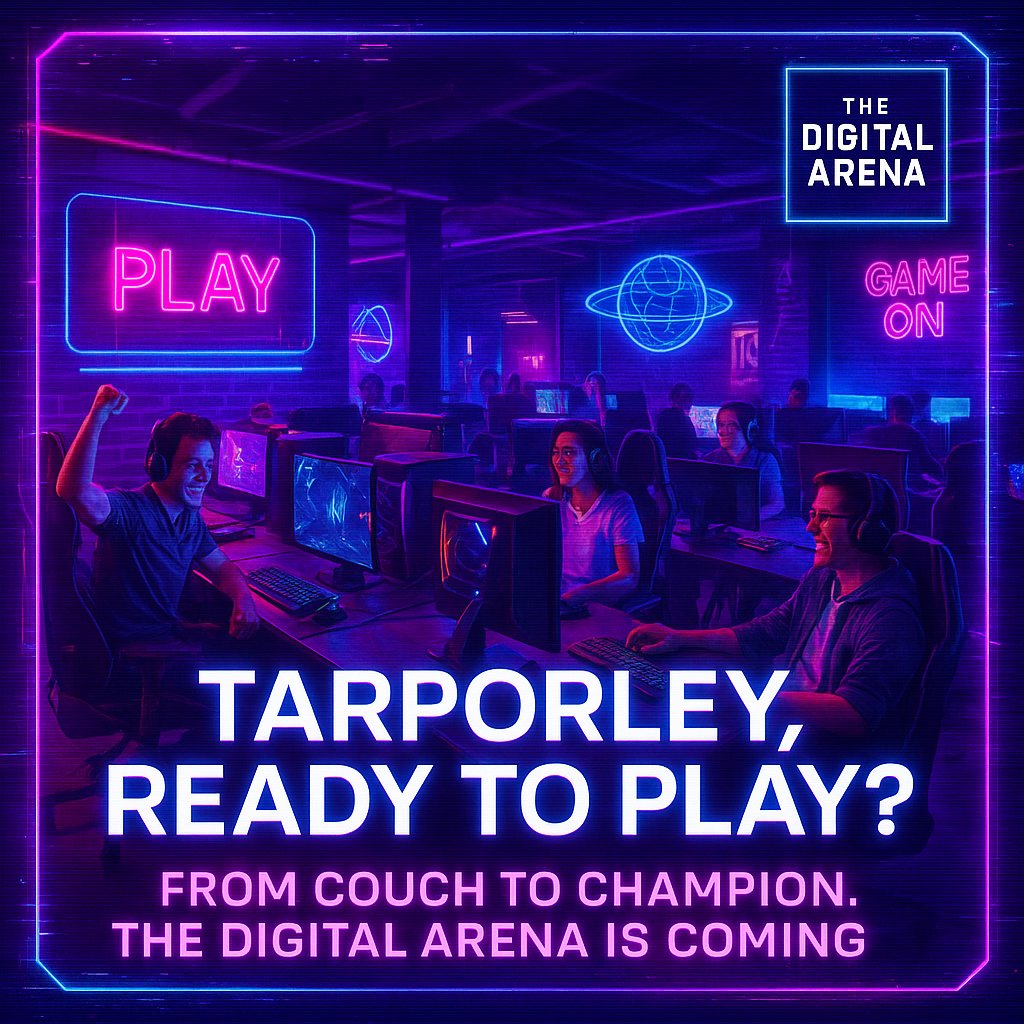 TARPORLEY, READY TO LEVEL UP?
Your next-gen gaming HQ is coming!
10 custom PCs | 2 consoles | VIP Zero-G Chair
| Esports | STEM | Tournaments | Workshops
All under one neon-lit roof.
Sign up now: thedigitalarena.uk
#TheDigitalArena #Tarporley #Esports #STEM #GamingLife
