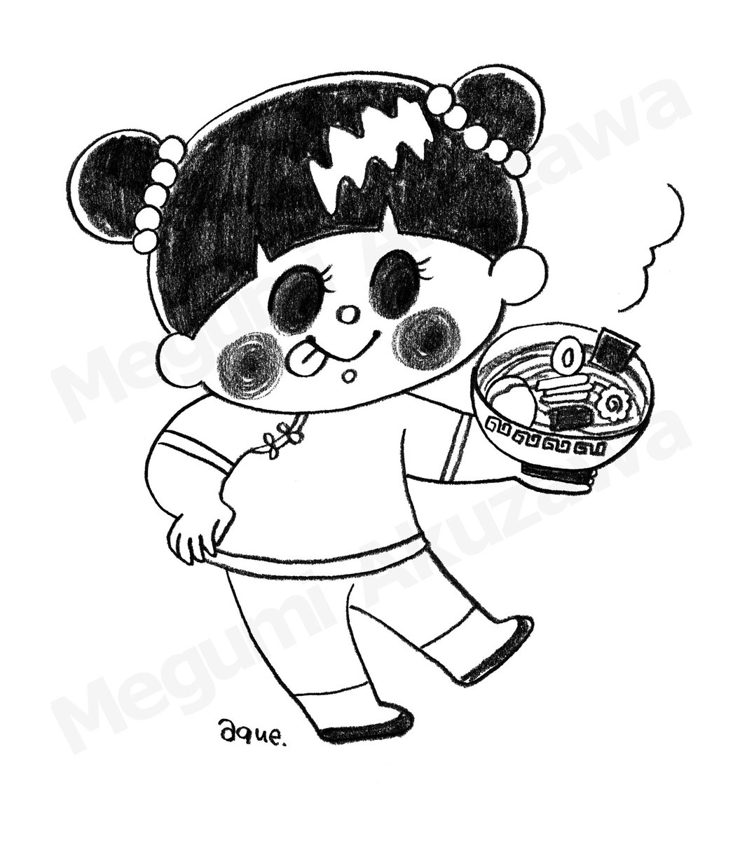 【1日1枚ラクガキ＊】
ラーメン　タベタイナ
#illust #illustration #illustrator
#kidsillustration
#イラスト #イラストレーター
#あくざわめぐみ #MegumiAkuzawa
#こども #こどもイラスト
#春のイラスト