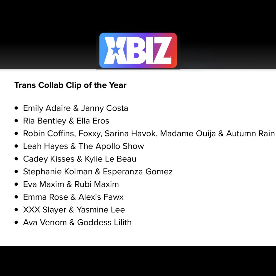 TRANS COLLAB CLIP OF THE YEAR❣️Thank you <a href="/XBIZ/">XBIZ</a> <a href="/fansly/">Fansly</a> and all the fans who got this amazing scene nominated!  
⭐️Ella Eros <a href="/itsellaeros/">Ella Eros</a> 
🎥Dave Ace <a href="/da1dave1/">Dave Ace</a> 
#XMA #XMAAwards #XBIZMiami