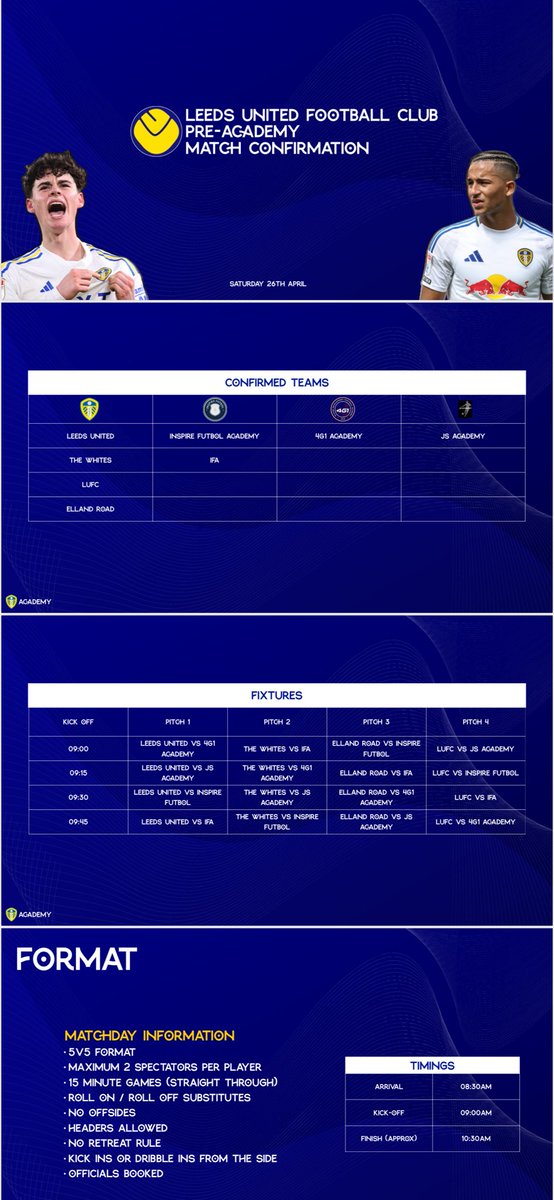 Boys off to play <a href="/LUFC/">Leeds United</a> this weekend down at their official training ground! 

Boys are buzzing what an experience ✨