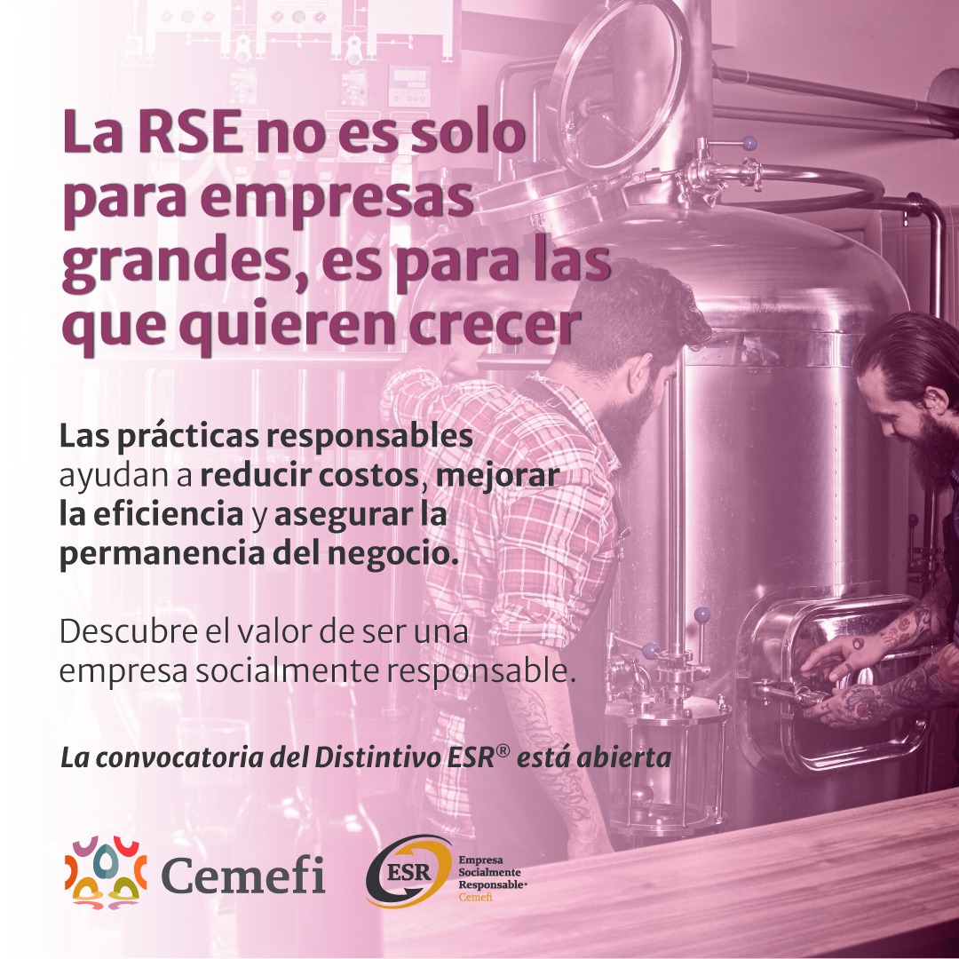 🚀 ¡Atención #MiPyMEs! La convocatoria del #DistintivoESR® sigue abierta. La responsabilidad social no es solo para las empresas grandes, sino para las que quieren crecer con impacto positivo.✨
🙌 Súmate a la comunidad #ESR de México.
📌 Convocatoria 👉 bit.ly/distintivo-esr…