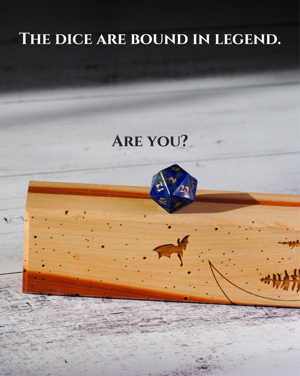 talonclaw's tweet photo. Within the dragon’s vault, fate slumbers in lapis and light. What will your next roll awaken? 🎲🐉💙
#woodworking #dice #dicelovers #dnd #dndart https://t.co/r7CFGs8YSx