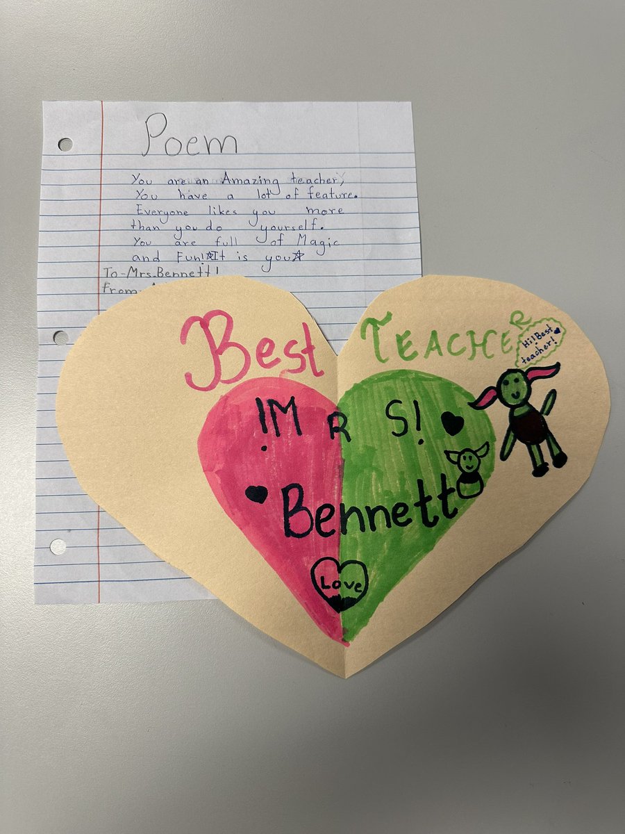 After 2 weeks of state testing at least one of my students still loves me 😂🥰