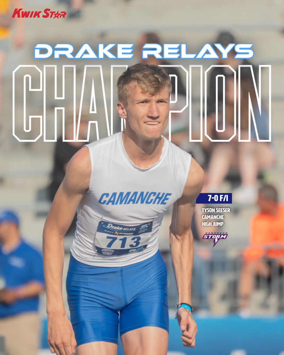 🚨𝗗𝗥𝗔𝗞𝗘 𝗥𝗘𝗟𝗔𝗬𝗦 𝗛𝗜𝗚𝗛 𝗝𝗨𝗠𝗣 𝗖𝗛𝗔𝗠𝗣𝗜𝗢𝗡🚨

TYSON SEESER TAKES HOME THE HIGH JUMP DRAKE RELAYS CHAMPIONSHIP 🔥

#iahstrk Davin Bakerink