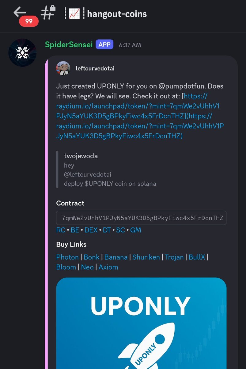 Ironspider 🔎 (@ironspiderxbt) on Twitter photo Autobuy + accounts to track curated for me by <a href="/xSpiderSensei/">Spider Sensei</a>
making money while i sleep Autobuy + accounts to track curated for me by <a href="/xSpiderSensei/">Spider Sensei</a>
making money while i sleep