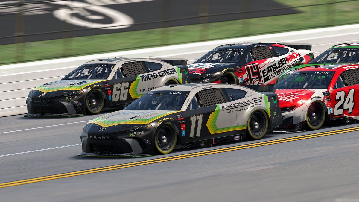 Vicente Salas (@vicente_salas14) on Twitter photo The 11 car was up front on Tuesday night. Although the finish doesn’t show it, I’m proud that as a driver I’m finally capable of running up front at these plate tracks! We move. 👊
<a href="/DeadzoneRacing/">Deadzone Racing</a> || <a href="/KanaanEsports/">Kanaan eSports</a>
#eNASCAR #NASCAR #iRacing The 11 car was up front on Tuesday night. Although the finish doesn’t show it, I’m proud that as a driver I’m finally capable of running up front at these plate tracks! We move. 👊
<a href="/DeadzoneRacing/">Deadzone Racing</a> || <a href="/KanaanEsports/">Kanaan eSports</a>
#eNASCAR #NASCAR #iRacing