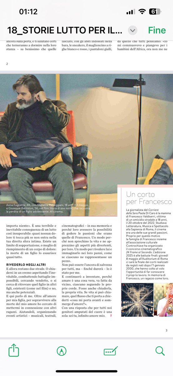 Mi hanno chiesto un pezzo su un dolore unico e infinto. Ma anche su come si può tentare di sopportarlo.
Grazie F - in edicola - per avermi fatto dire cosa c’è nel cuore delle madri che perdono un figlio
Fra ❤️