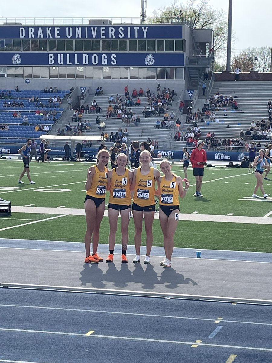 Ticket punched 🎟️👊🏻

The women’s 4x800 runs 9:23.28 to qualify for the NAIA National Championships!

This time breaks a 1️⃣5️⃣ year old school record!

Josie Koppes, Hailey Nordhus, Joni Schroeder, and Madisyn Ehrlich made up the quartet for the Coyotes