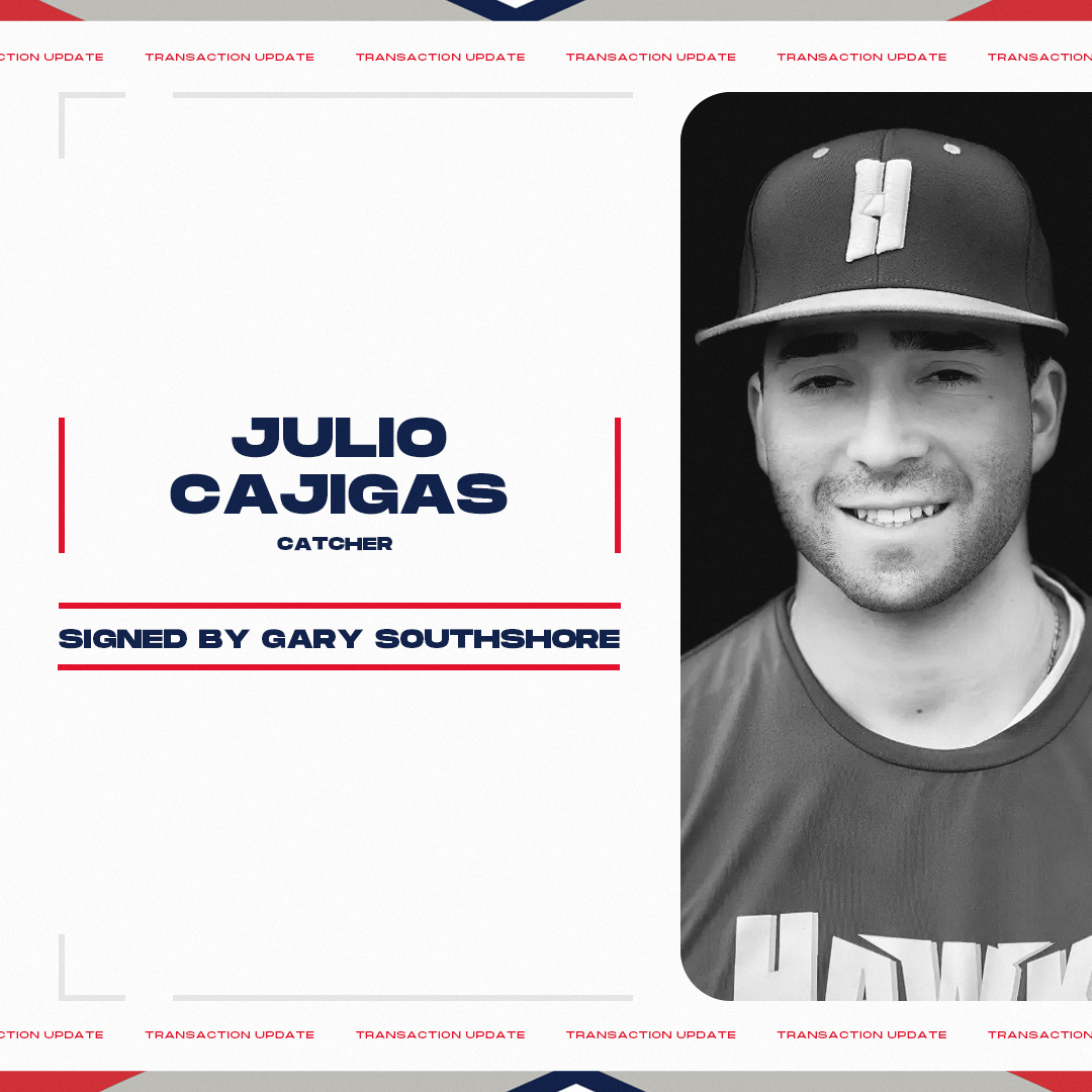 April 23 Transaction: <a href="/railcats/">Gary SouthShore RailCats</a> signed C Julio Cajigas (<a href="/juliocajigas21/">Julio Cajigas🇵🇷</a>).

The @cucbaseball and @_harperbaseball alum made his professional debut with Gary SouthShore in 2024.

baseball.pointstreak.com/player.html?pl…