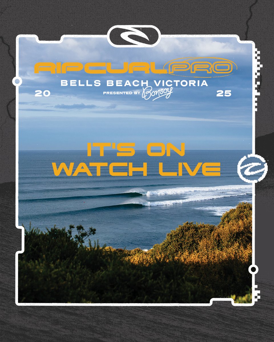 The #RipCurlPro Bells Beach is ON! 🔔

Watch the action LIVE -&gt; rc.surf/RipCurlProBell…