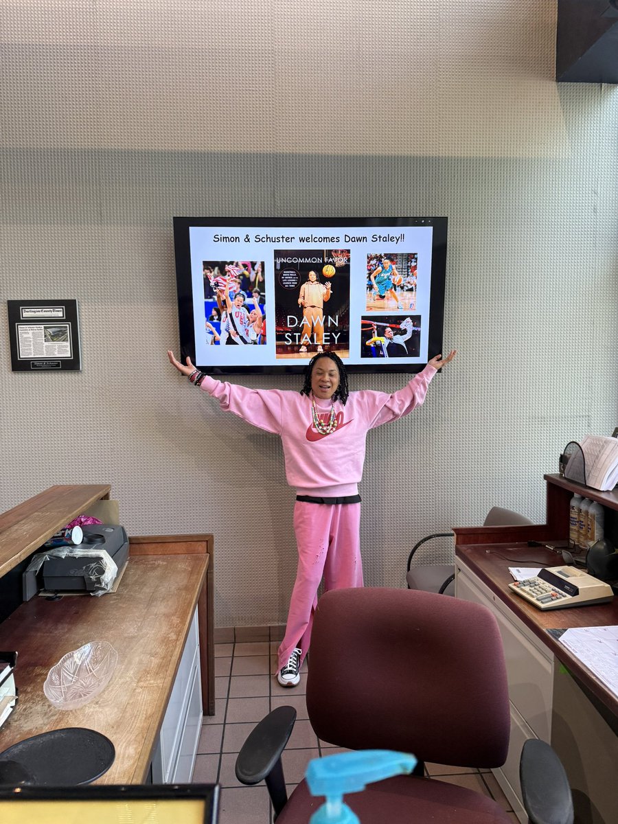 dawnstaley's tweet photo. Had an awesome experience at @simonschuster with all of the people who work to make a book a true reality.  Hot off the press into my hands is my book UNCOMMON FAVOR-don’t try to bounce although its cover feels like a basketball. I can’t wait to share my journey with all of you! https://t.co/YdugQ7dU70