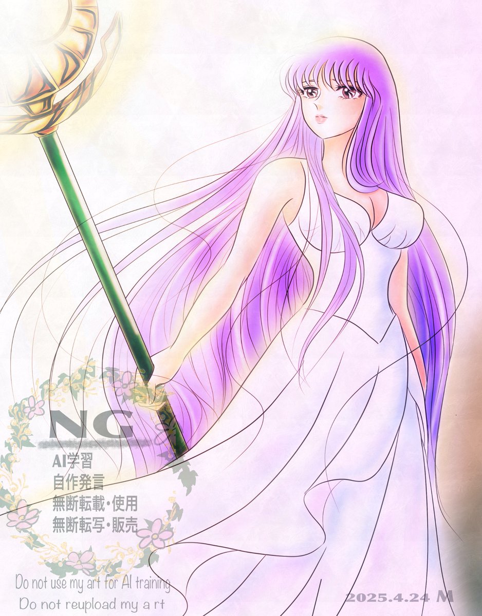 運命に翻弄されながら
色んな感情を心にしまいこんでいる13歳らしい沙織さんを😌

子猫の攻防の中即効で仕上げた絵😓
４代目の猫ちゃんですが忘れていたこの感覚
画材道具ぶち撒けられ掃除が大変です😅

#saintseiya #聖闘士星矢 #kidosaori #城戸沙織