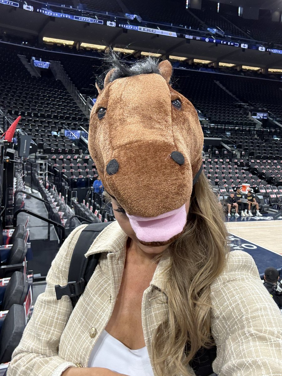 katywinge's tweet image. The Wall at Intuit Dome has horse hats tonight as a distraction tactic with the Nuggets in town.