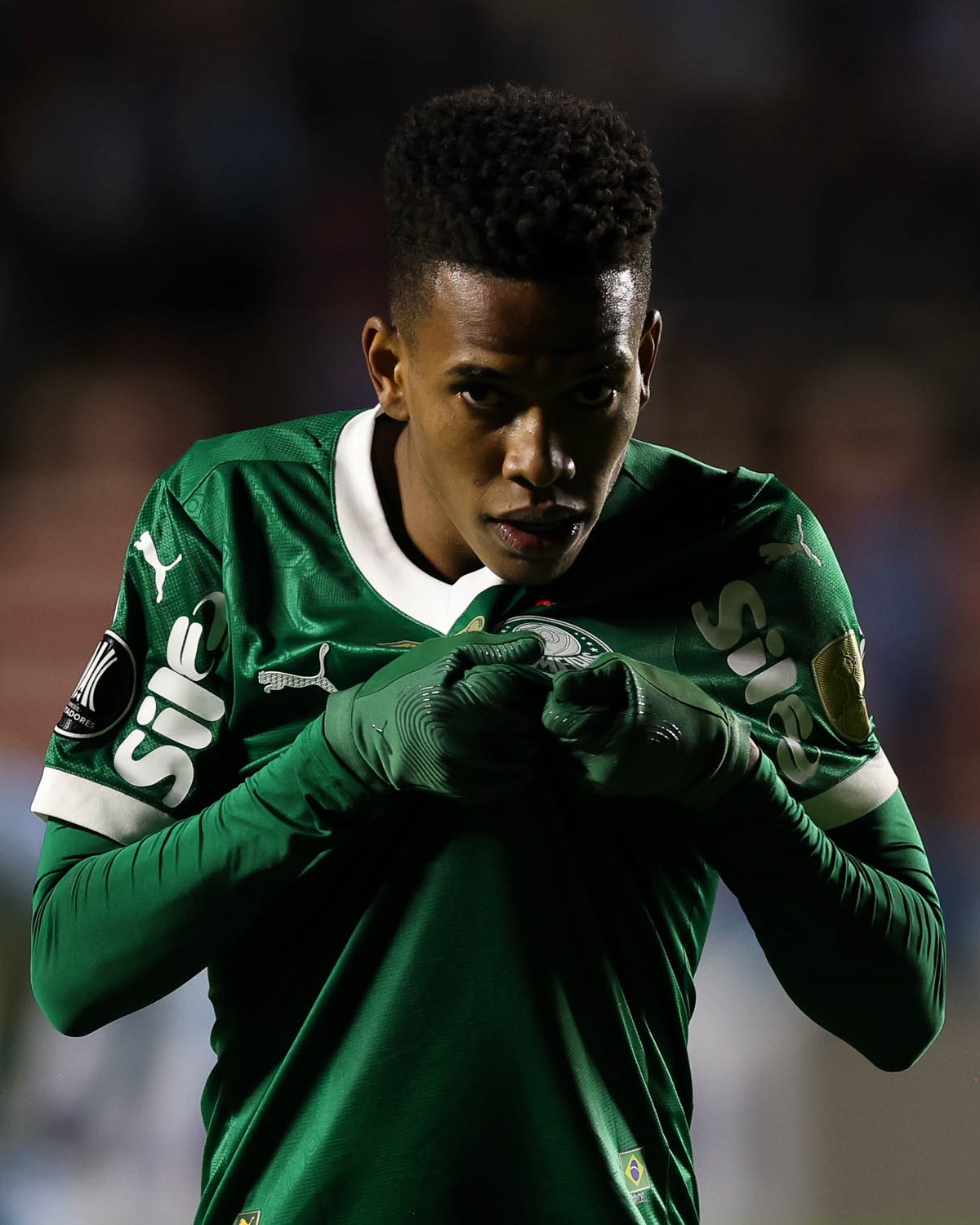 Estêvão celebra su gol ante Bolívar. Fuente: Palmeiras en "X".