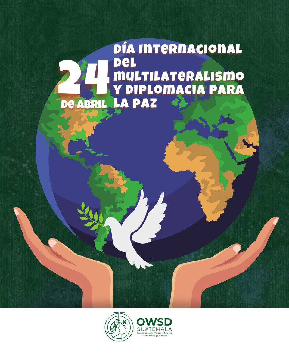 🌍✨Hoy 24 de abril recordamos la importancia del multilateralismo. Los grandes desafíos globales se resuelven con diálogo, solidaridad y trabajo conjunto. 🤝💙  

Desde la ciencia hasta la diplomacia, cada acción cuenta para fortalecer la paz y el desarrollo sostenible.
