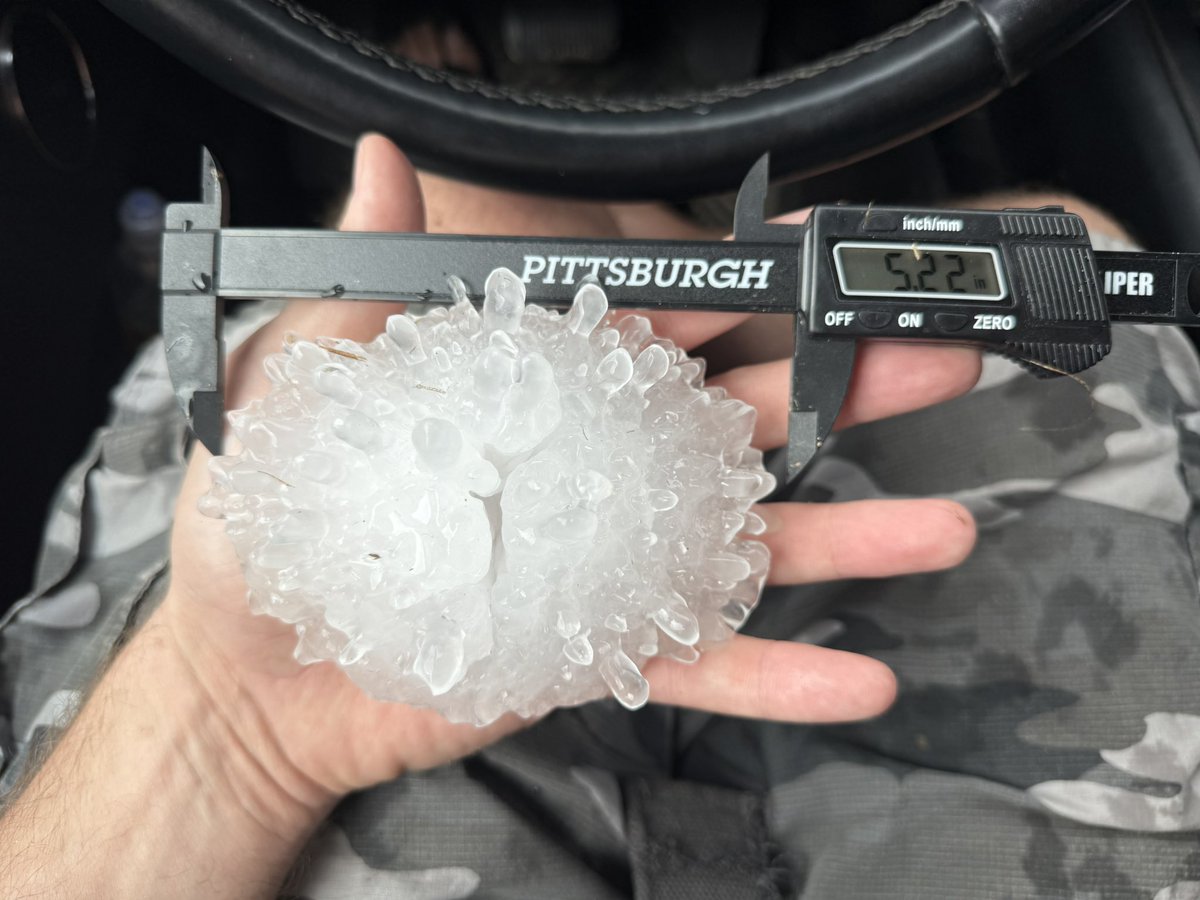 5.2” hail! South of Silverton Texas!