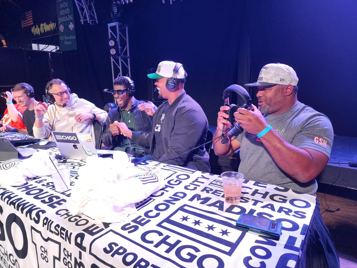 CHGO Bears (@chgo_bears) on Twitter photo Legends to the table. 🙌
<a href="/JerryAzumah/">Jerry Azumah</a>, <a href="/CoreyWootton/">Corey Wootton</a> and <a href="/LanceBriggs/">Lance Briggs</a> talking Bears and NFL Draft NOW!
youtube.com/live/f2BB6I1sE… Legends to the table. 🙌
<a href="/JerryAzumah/">Jerry Azumah</a>, <a href="/CoreyWootton/">Corey Wootton</a> and <a href="/LanceBriggs/">Lance Briggs</a> talking Bears and NFL Draft NOW!
youtube.com/live/f2BB6I1sE…