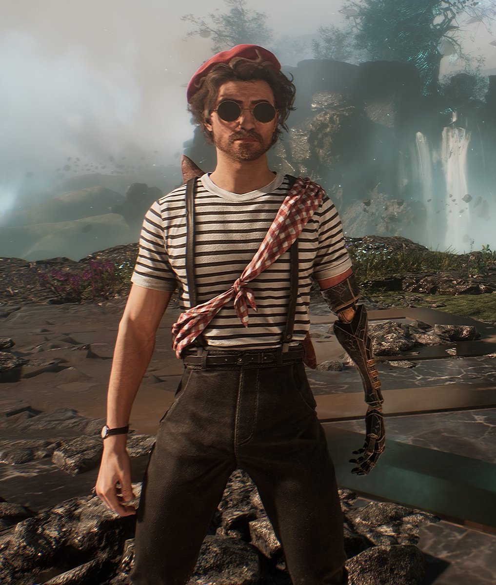 MH_Canta's tweet photo. Beat up a mime and stole his fit which is aptly named Baguette, this game is peak https://t.co/ItVt7JiiOZ
