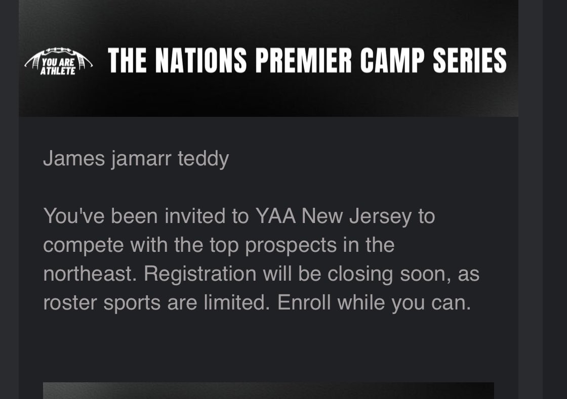 Thank you <a href="/youareathlete/">You Are Athlete</a> for the camp invite!