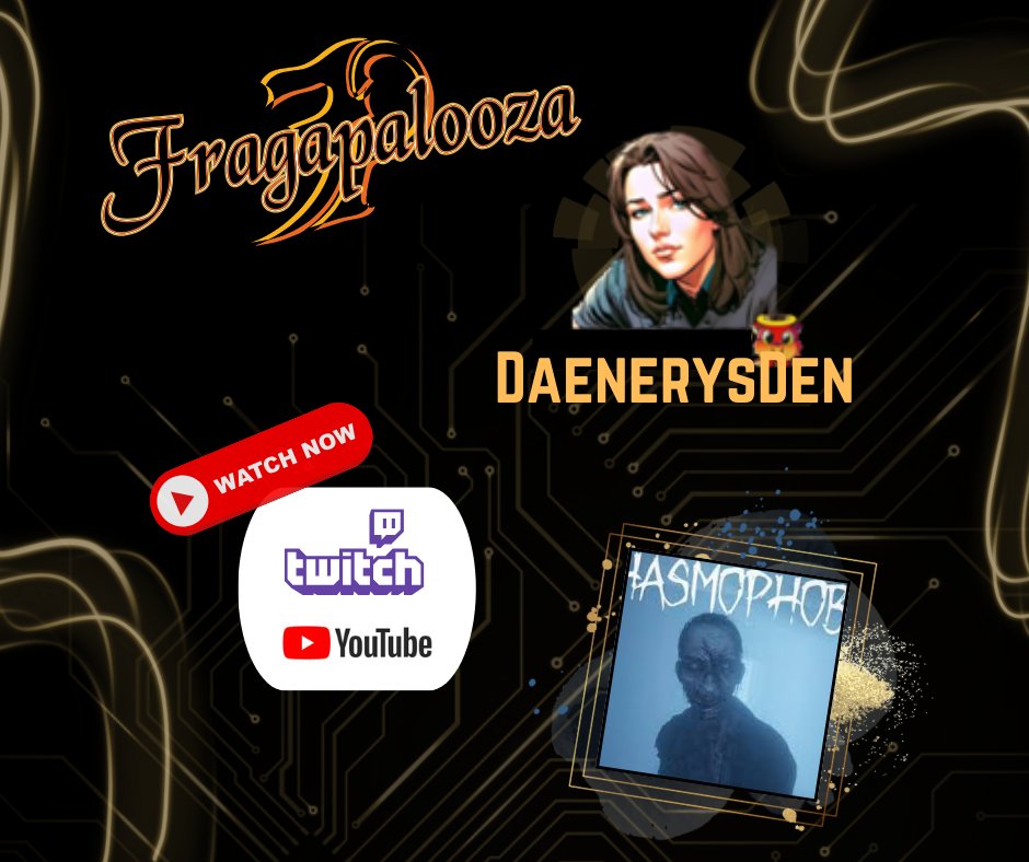 It's another spooky Thursday with @daenerysden &amp; @deniedlove13 and friends doing some Phasmophobia... we are a few hours early tonight, but live now!

twitch.tv/fpevents
youtube.com/@fragapalooza

#fpevents #fragapalooza #twitchstreamer #youtubestream @fragapalooza