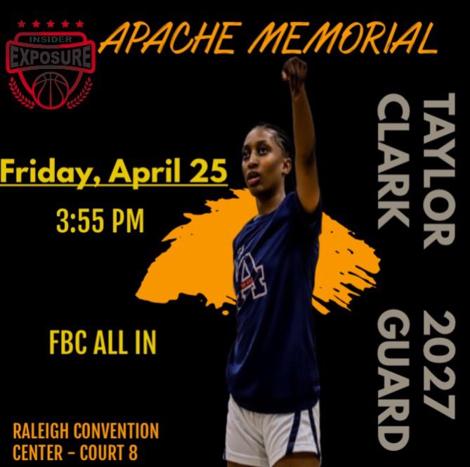 Meet me at Raleigh tomorrow afternoon! I’ll be at Court 8 around 3:55 PM.