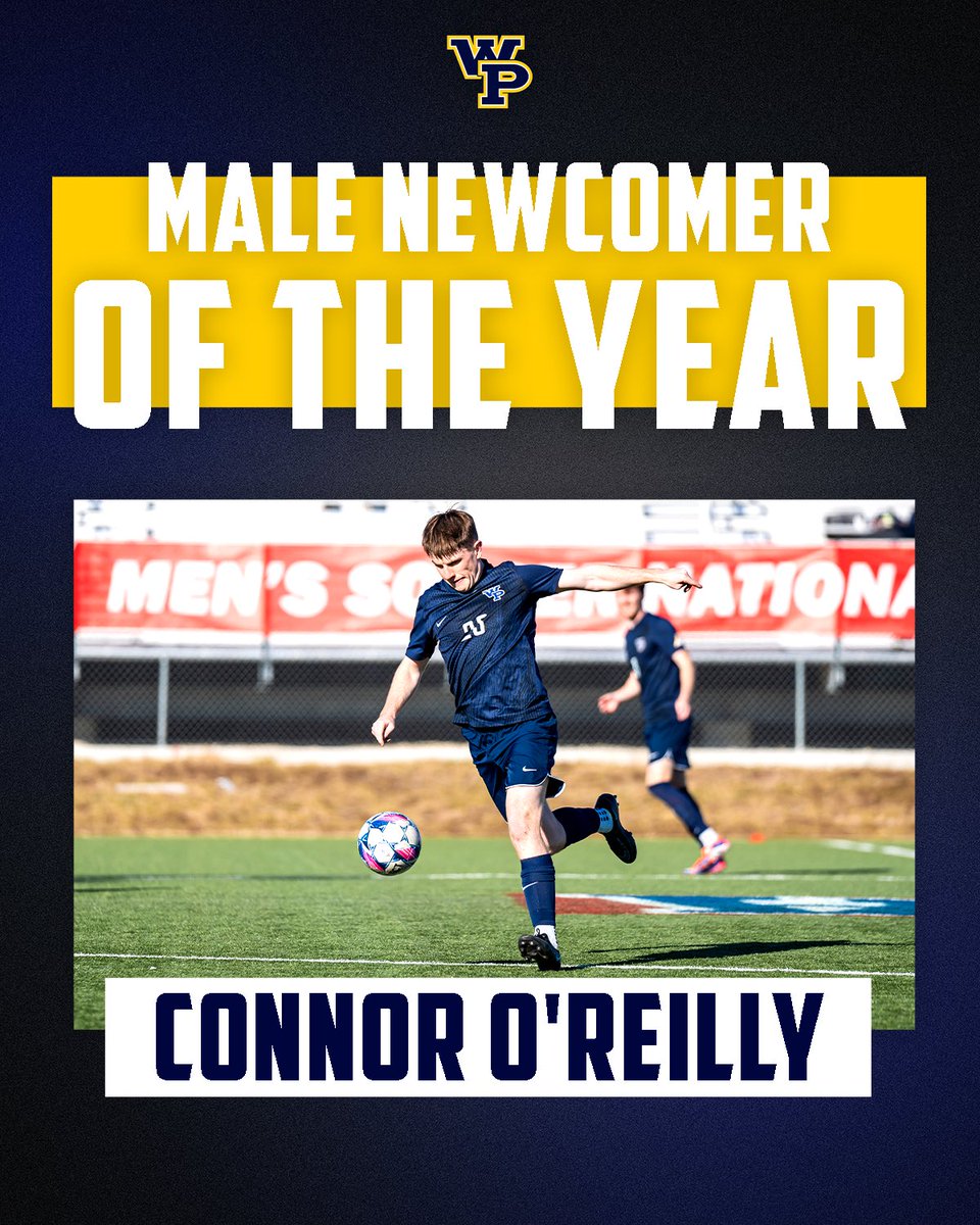 Congratulations to Connor O’Reilly from the men’s soccer team on winning the Male Newcomer of the Year award!