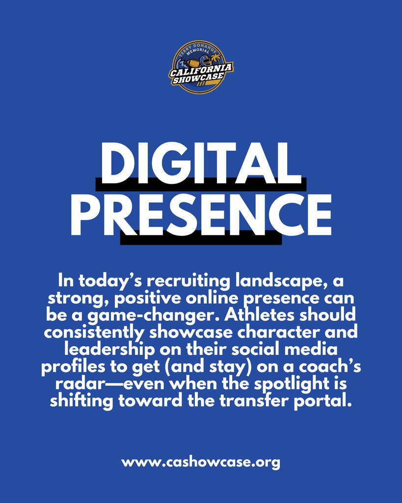 CA_Showcase's tweet image. Five tactics to increase your visibility to College Coaches in 2025/26
No. 6 👉️ Attend the 13th annual #CAshowcase for FREE.