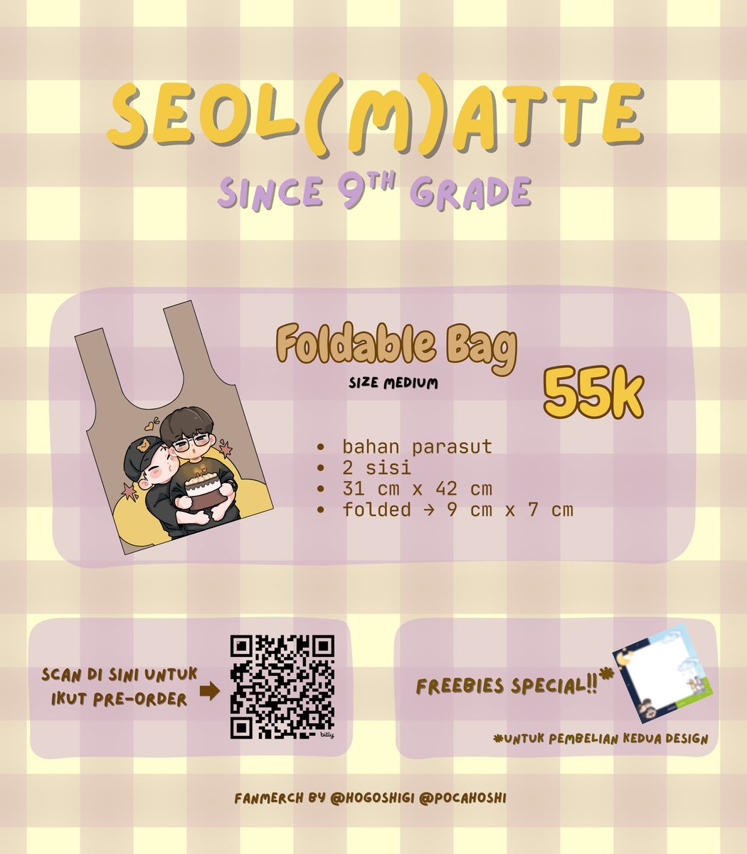 [rt &amp; like are appreciated]

open pre-order 

☆ 𝙎𝙀𝙊𝙇(𝙈)𝘼𝙏𝙏𝙀 ☆
by <a href="/hogoshigi/">🍓</a> x <a href="/pocahoshi/">Naa ఇ</a> 

ఇ pre-order : 25 April – 9 Mei 2025
ఇ detail &amp; order : bit.ly/PO-SEOLMATTE

📍Tangerang, Indonesia

t. soonwoo wonhosh po cahol folded bag hoshi wonwoo seventeen seolmatte