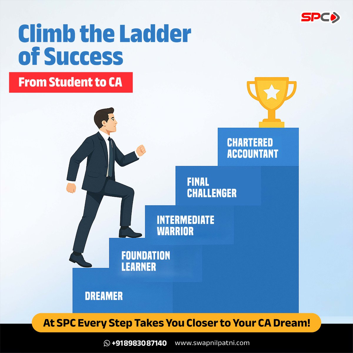 swapnil_patni's tweet photo. Climb the Ladder of Success β From Student to CA! πͺπ
At SPC Gurukul, every step you take is backed by guidance, discipline, and unstoppable motivation.
Your CA dream isnβt far β youβre just one step closer every day! π―π₯
#CASuccess #SPCGurukul #CAJourney #StepByStepSuccess https://t.co/tuFMtZFfCx