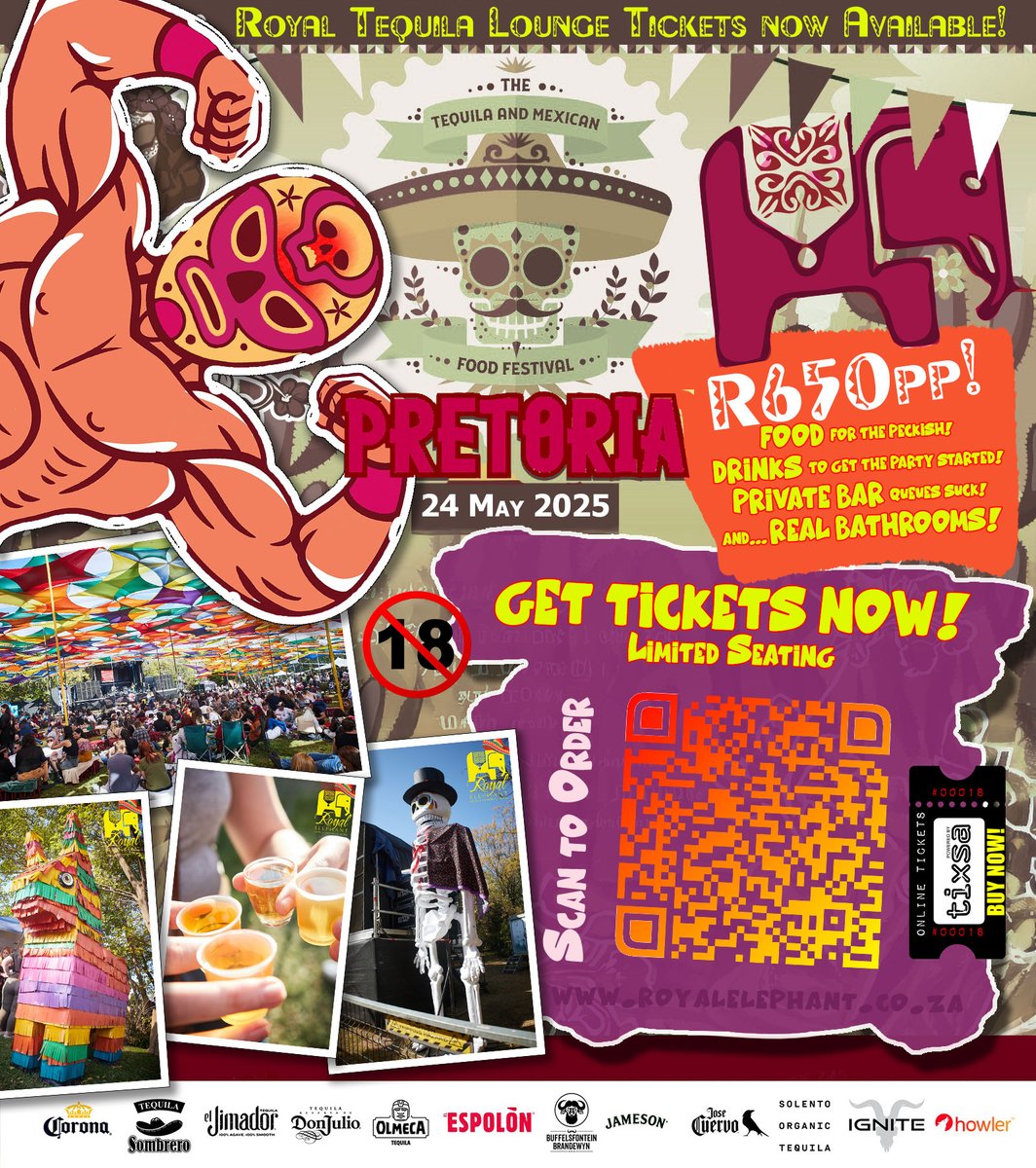 Tickets: (BUY NOW!)
pulse.ly/kvx1seh1o6

#tequilafestival #foodfestival #musicfestival #party #TeqFest2025 #Tequilafestival2025 #Mexicanfoodfestival #noundereighteens #liveentertainment #music #food #tequila #royalelephanthotel