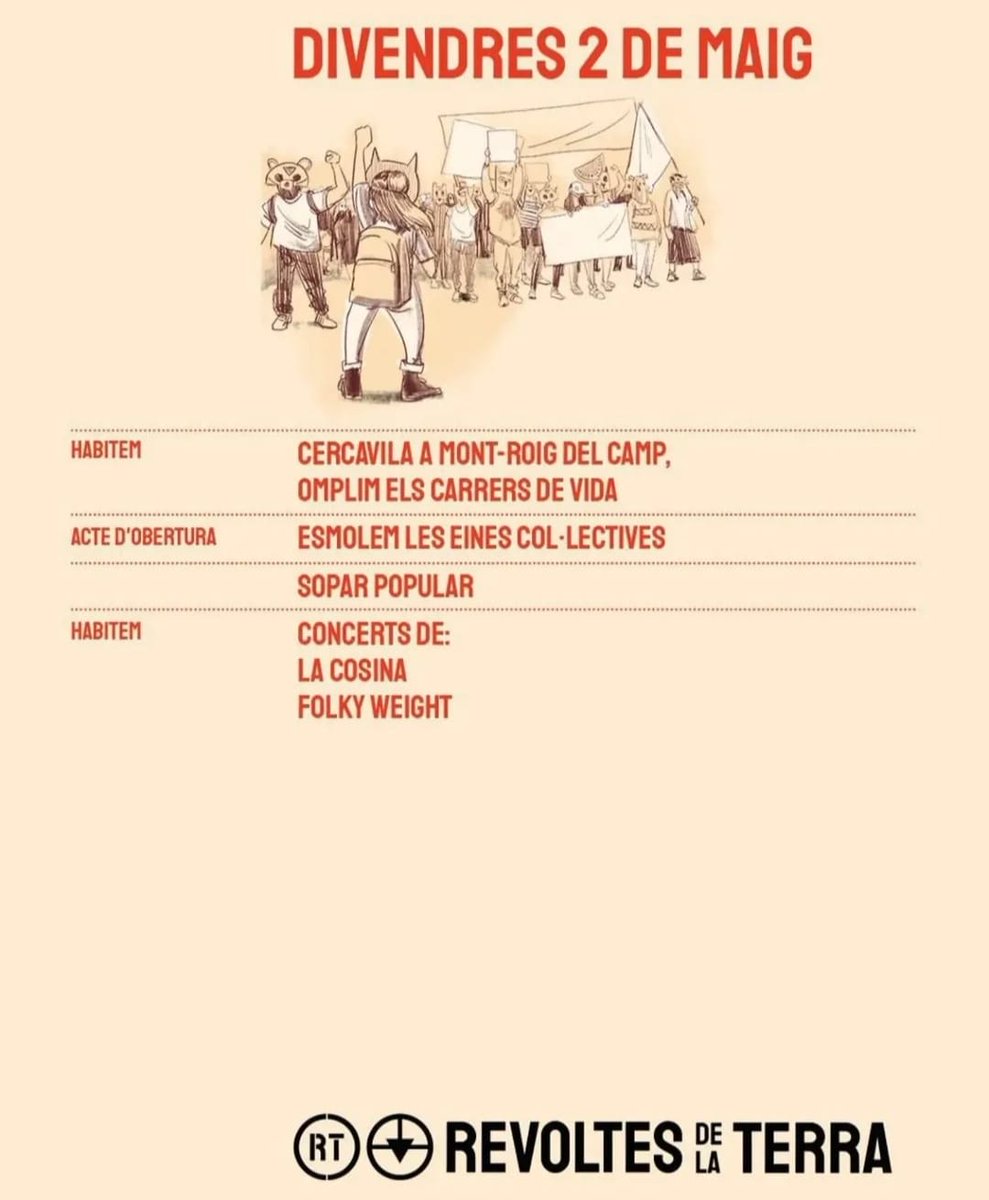 assembleapagesa's tweet photo. 3,4,5 de Maig. Montroig del Camp. Revoltes de la terra. https://t.co/gswkIuRtvh