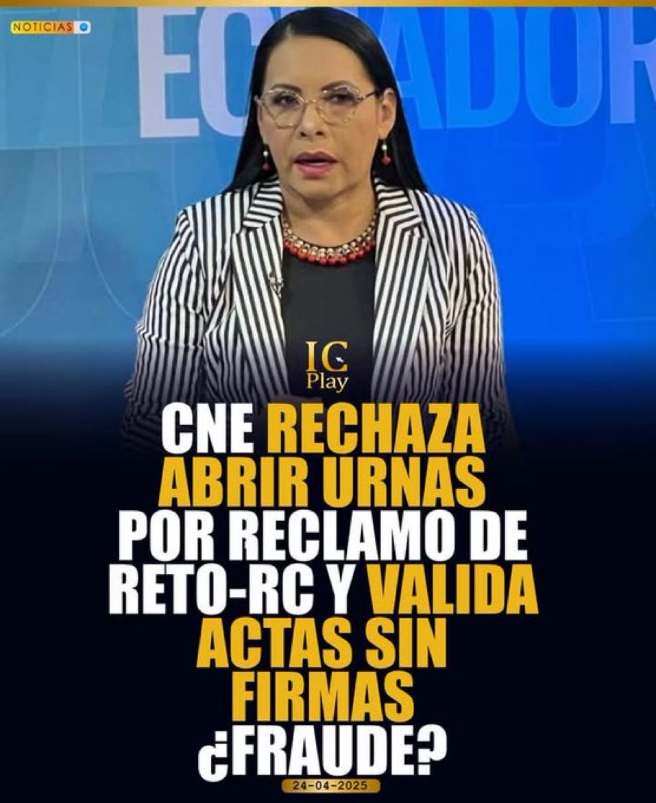 Pueblo ecuatoriano. Es muy sencillo: si realmente ganaron con tanta amplitud, ¿por qué oponerse a abrir las urnas? 
La respuesta también es sencilla: porque ellos saben que perdieron y el fraude está en los votos.
#NosGobiernanDelincuentes
