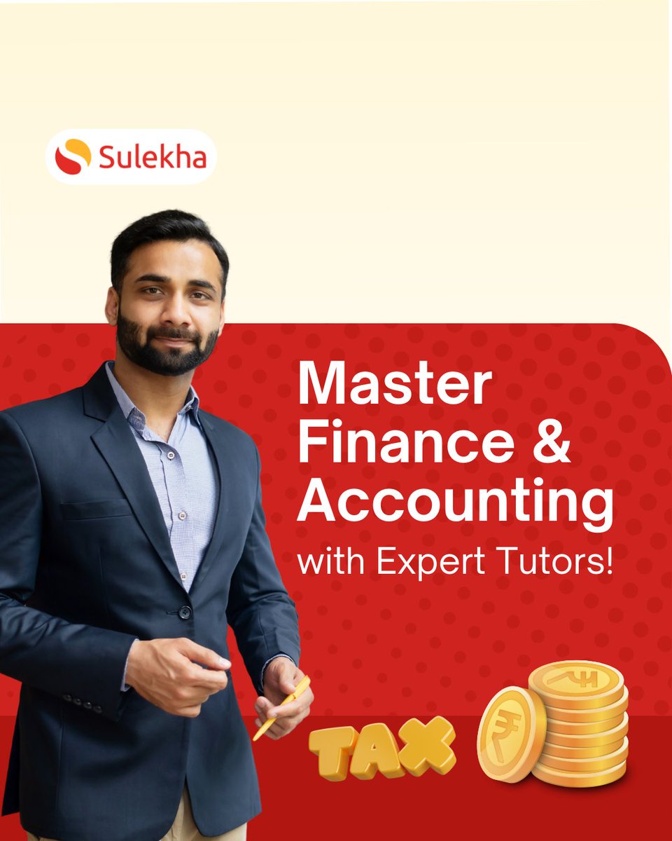Sulekhadotcom's tweet image. Struggling with Finance &amp;amp; Accounting? 📊 Get expert coaching &amp;amp; ace your exams with confidence!
Connect with our verified experts from Sulekha. Click here to know more: tinyurl.com/3euz38y8
#sulekha #sulekhahome #experttutors #coaching