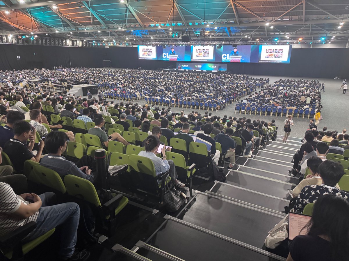 athonmillane's tweet image. Update on the state of ML/AI research in 2025 for those who think AI has become commodity. >10,000 in attendance, not an LLM wrapper in sight.
#ICLR2025