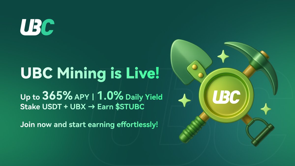 UBC_Protocol's tweet photo. 🔥 UBC Mining is LIVE!

💰 Simply stake USDT + UBX to earn $STUBC

💡 Don’t miss the yield surge — stake now &amp; earn more daily!
🔗https://t.co/Rp8PZ45vRH https://t.co/p8siLDFfAC