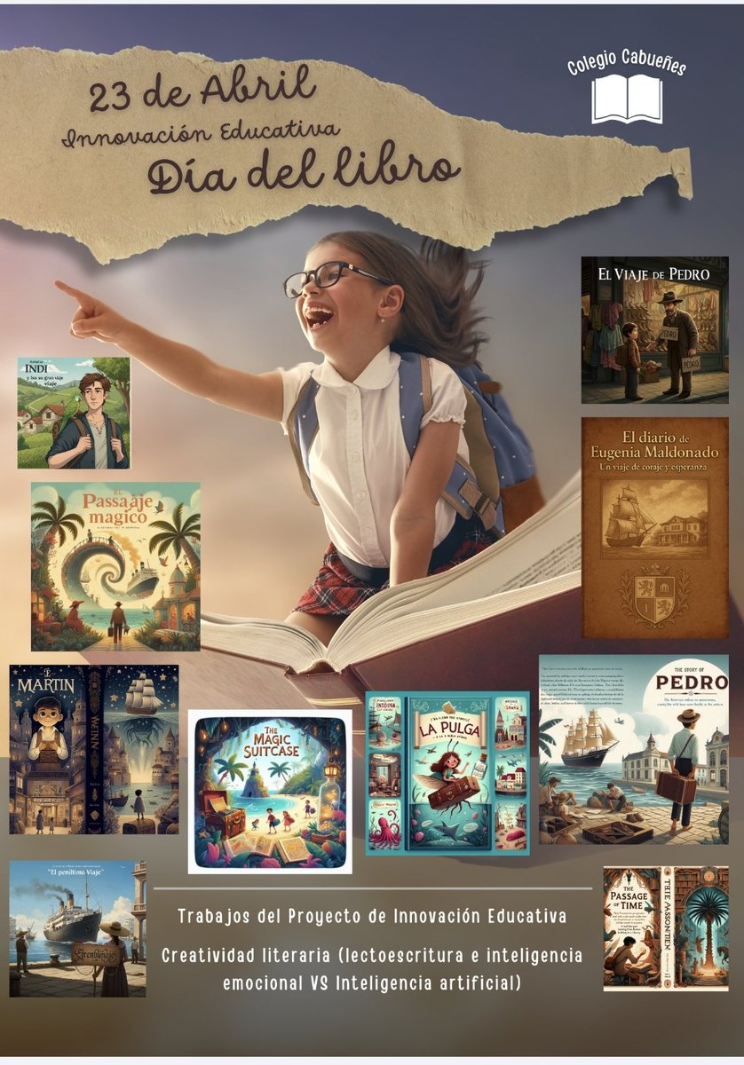 En el día del libro, el Colegio Cabueñes presentó su proyecto de IA frente a Inteligencia Emocional y Creación Literaria. Enhorabuena!! #innovacion #IA #diadellibro2025 #emocional #Literatura