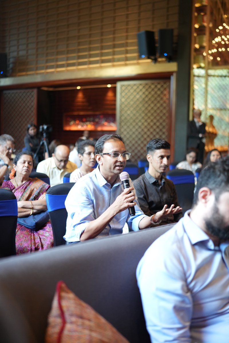 PenguinIndia's tweet photo. What a powerful start to #ConREAD at Conrad Pune!
Our author Devina Mehra captivated readers with insights from Money, Myths & Mantras in a thought-provoking conversation with Neil Borate. An evening of smart conversations, sharp questions & unforgettable moments. https://t.co/gZczVCaxGf