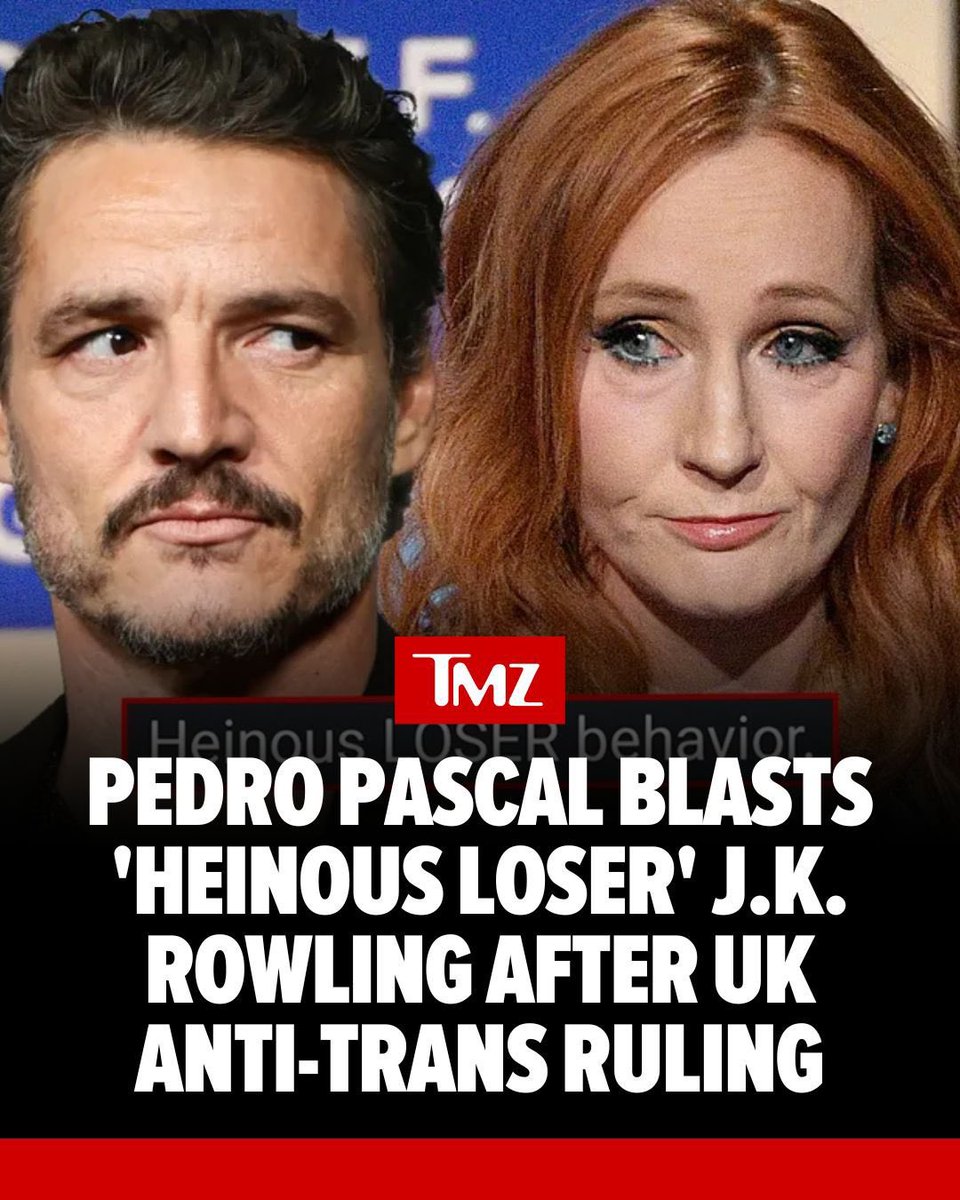 Hollywood actor Pedro Pascal brands JK Rowling a ‘Heinous Loser’ for supporting biological women’s rights. 

What’s your reaction?
