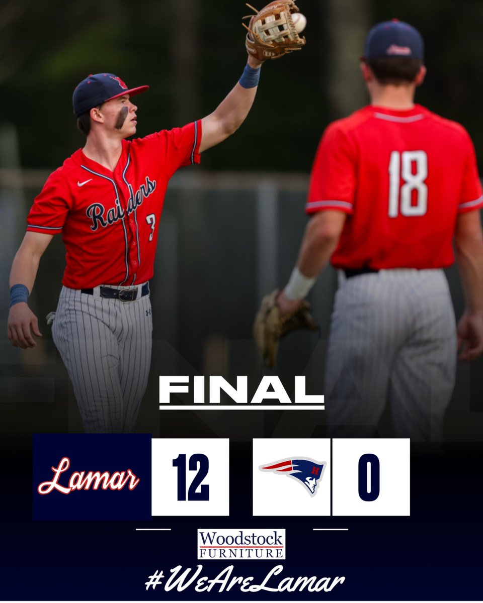 Raiders sweep the doubleheader to move on in the MAIS 5A playoffs! The Raiders will face Leake Academy in the second round. Be on the lookout for a series schedule for next week!

#WeAreLamar #ACE