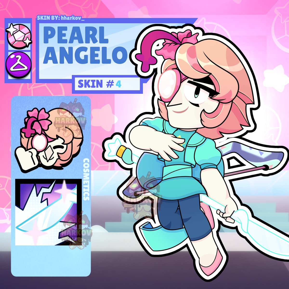 hharkov_'s tweet photo. 💫 #BrawlStars x #StevenUniverse Skins Part II
── .✦
Amethyst Lumi &amp; Pearl Angelo 🌸🔥🗣️
#BrawlStarsArt #Lumi #Angelo #Pearl #Amethyst #stevenuniversefanart #MakeMelodieTallAgain https://t.co/h160gufN1P