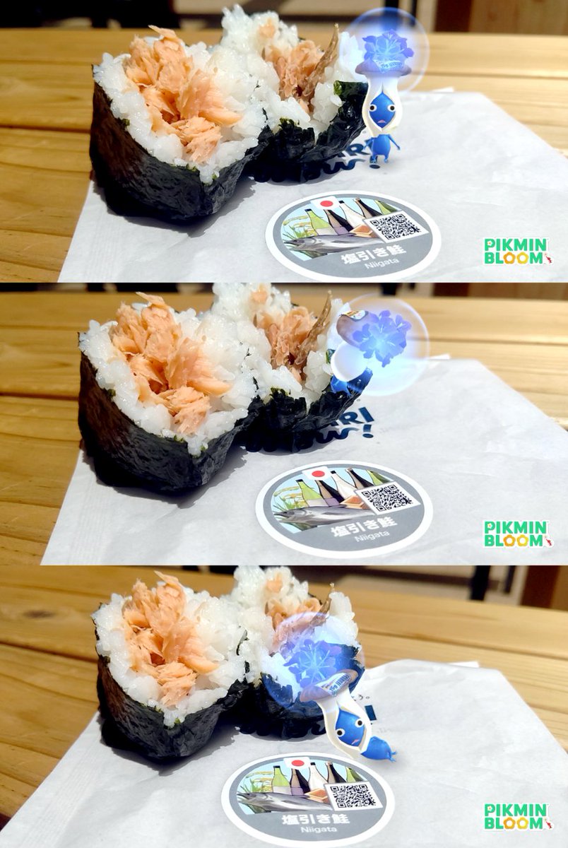 pic_hi2022's tweet image. ｴﾘﾝｷﾞィ！
（さいご！　さけに　とつげきィ！
とっても　ほろほろ　とっても　やわらか！
しおあじ　とってもいい　おーいしー！
ゆうはん　こいつにする！　おかわり！）
#鮭のまち村上
#ピクミンブルーム
#PikminAR　#ｴﾘﾝｷﾞAR
#EXPO2025　#ｴﾘﾝｷﾞィと万博
#ｴﾘﾝｷﾞィとおいしいもの