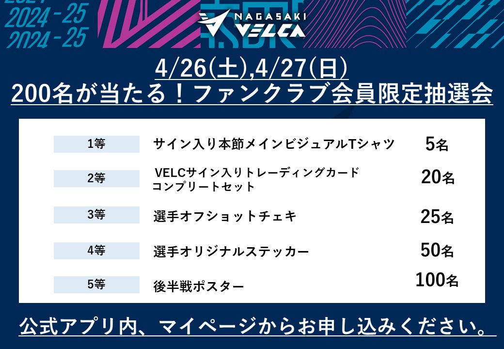 🏀ファンクラブ情報🏀 📅4/26(土)27(日)#京都ハンナリーズ 戦 「200名