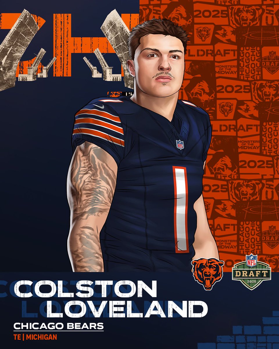 Another big target for Caleb in Chicago 🐻

#NFLDraft <a href="/colstonlovelan1/">Colston Loveland</a>