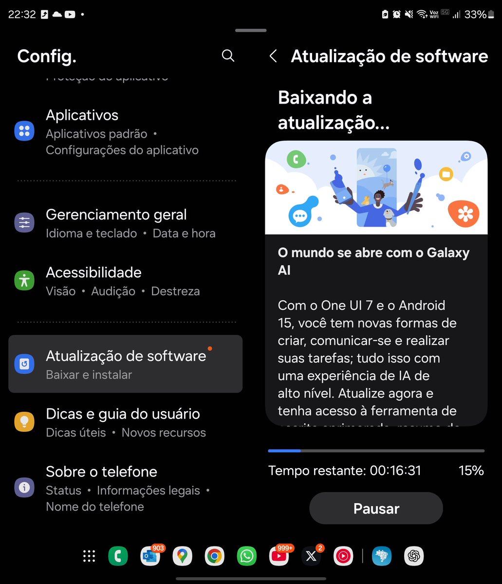 gnetomed's tweet photo. One UI 7 Fold 6 Brazil Brasil https://t.co/YwGnHjZhux