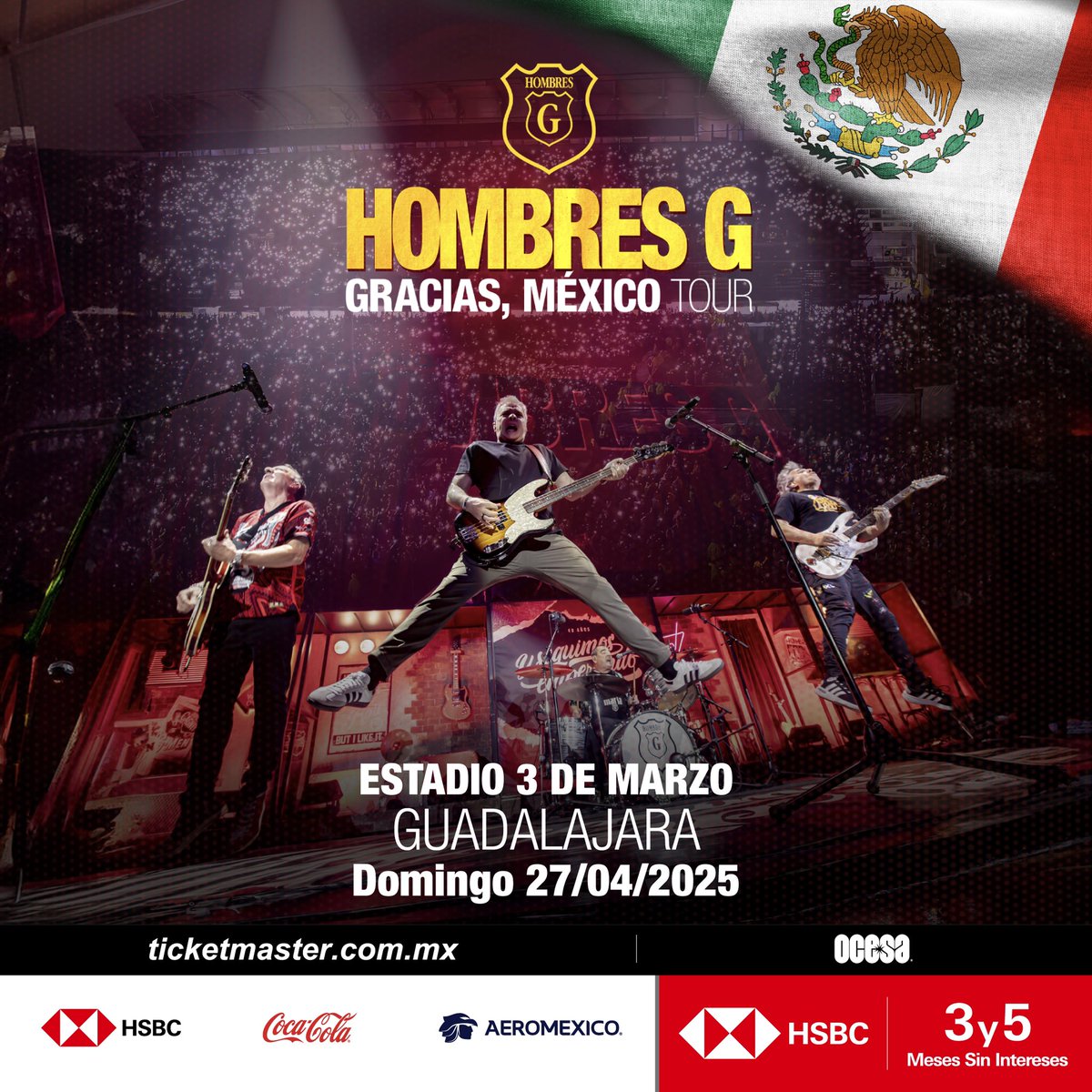 Por cortesía de <a href="/ocesa_total/">Ocesa Total</a> te invito al concierto de HOMBRES G. Domingo 27 de abril, Estadio 3 de marzo GDL 8:30PM. Participa por tu boleto doble.

- Dale❤️y compartir 
- Comenta por qué quieres ir al concierto. 

Con eso participas.

#VoyConRobotania