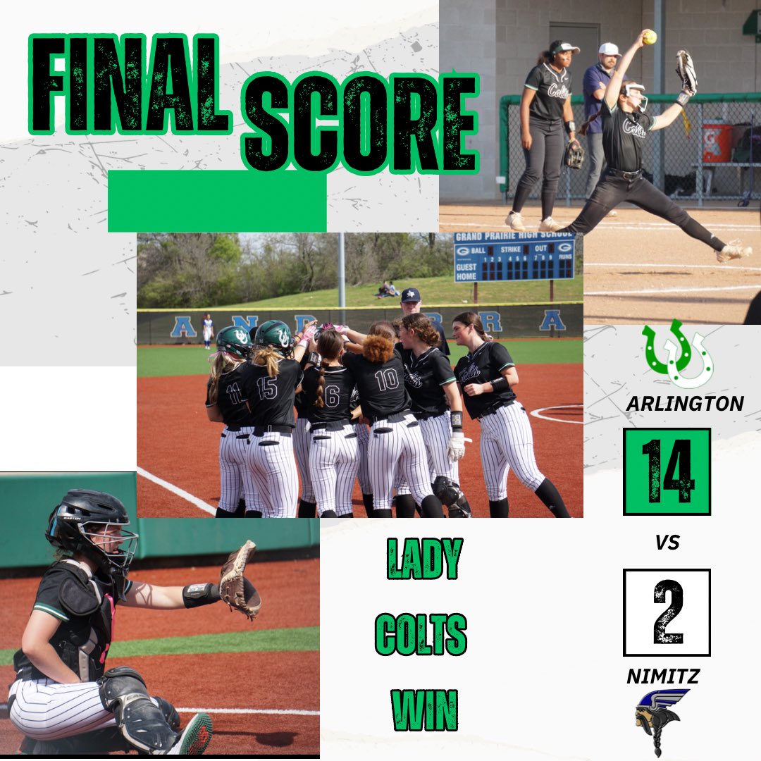CoachHill2314's tweet photo. Lady Colts came out SWINGING in Game 1 of playoffs vs. Nimitzโfinal score: 14-2!
Back-to-back bombs from Abigail Moore set the tone early.
Weโre up 1-0 in the seriesโฆ now letโs seal it at HOME tomorrow!
6PM | CAMO THEME | Be there!
#LadyColts #PlayoffPush #CamoOut #ColtPride https://t.co/LEQMFn9APH