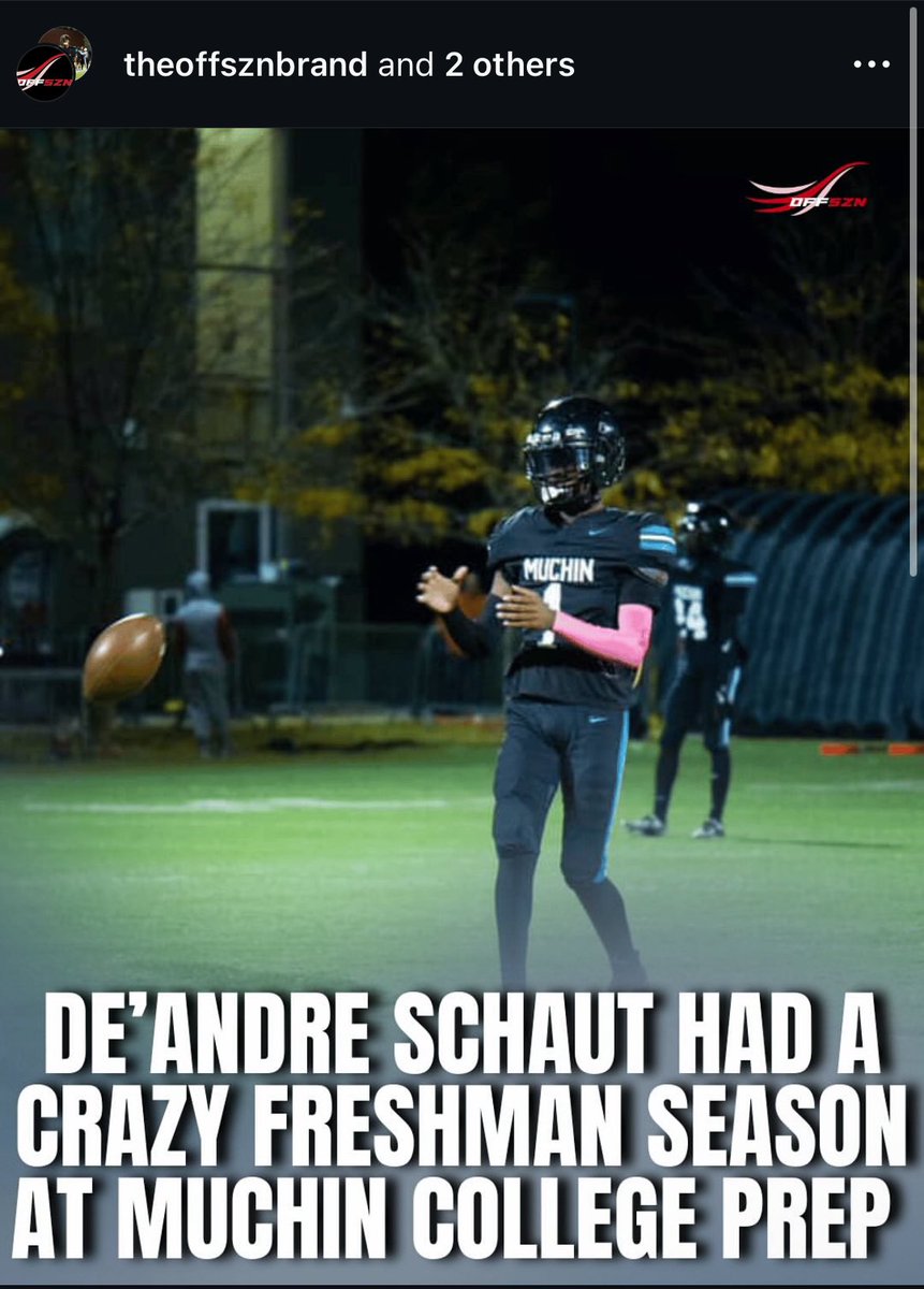 dresav21's tweet photo. Thanks for the shout out I want to say that I’m not finished and willing to learn on my long journey ahead of me and I am dedicated to my craft and wouldn’t have done it without my teammates go muchin football!!🩵🖤 @byron_goodrich 
@offsznbrand https://t.co/f05pFkXH9X