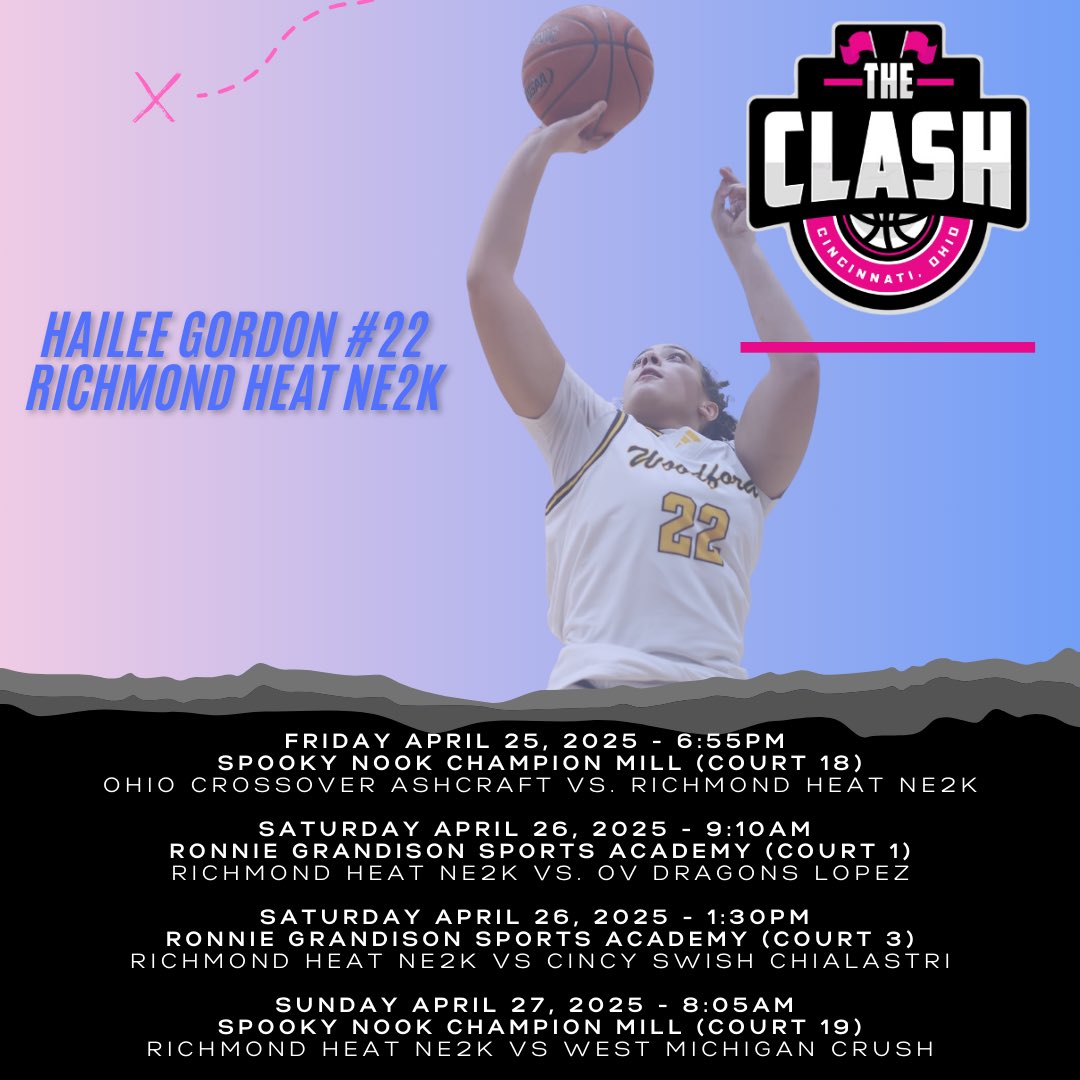Hailee Gordon (@haileegordon30) on Twitter photo Excited to play in the Clash this weekend! <a href="/RichmondHeat1/">RichmondHeat</a> <a href="/PGHAkeem/">Akeem Webb</a> <a href="/alyxwhite_/">Alyx White</a> <a href="/WoodfordGBB/">Woodford County High School Girls Basketball π</a> Excited to play in the Clash this weekend! <a href="/RichmondHeat1/">RichmondHeat</a> <a href="/PGHAkeem/">Akeem Webb</a> <a href="/alyxwhite_/">Alyx White</a> <a href="/WoodfordGBB/">Woodford County High School Girls Basketball π</a>